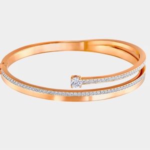 Swarovski rose gold bangle